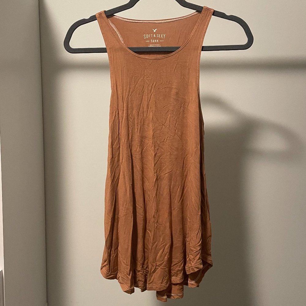 Women's Gold American Eagle Tank Top